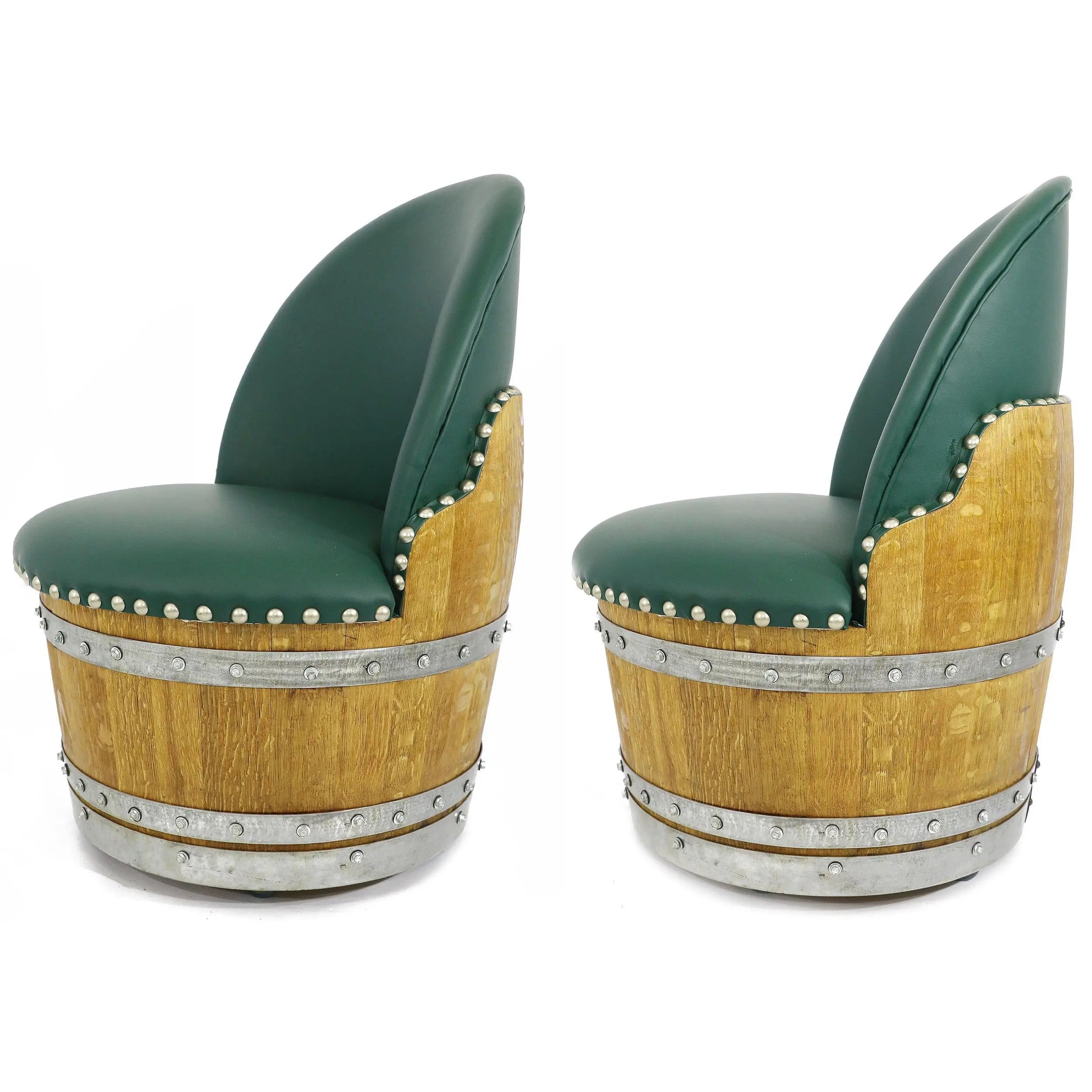 OBARREL 6-Chair Barrel Dining Set - BARREL FURNITURE - Oak Wood Wine