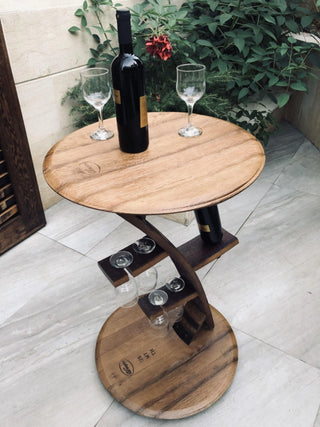 Corner Bistro Table - Oak Wood Wine Barrels. wine barrel coffee table barrel glass top wine barrel glass top whiskey barrel glass top bourbon barrel glass top barrel coffee table barrel wine rack wine barrel table whiskey barrel whiskey barrel table wine barrel handma