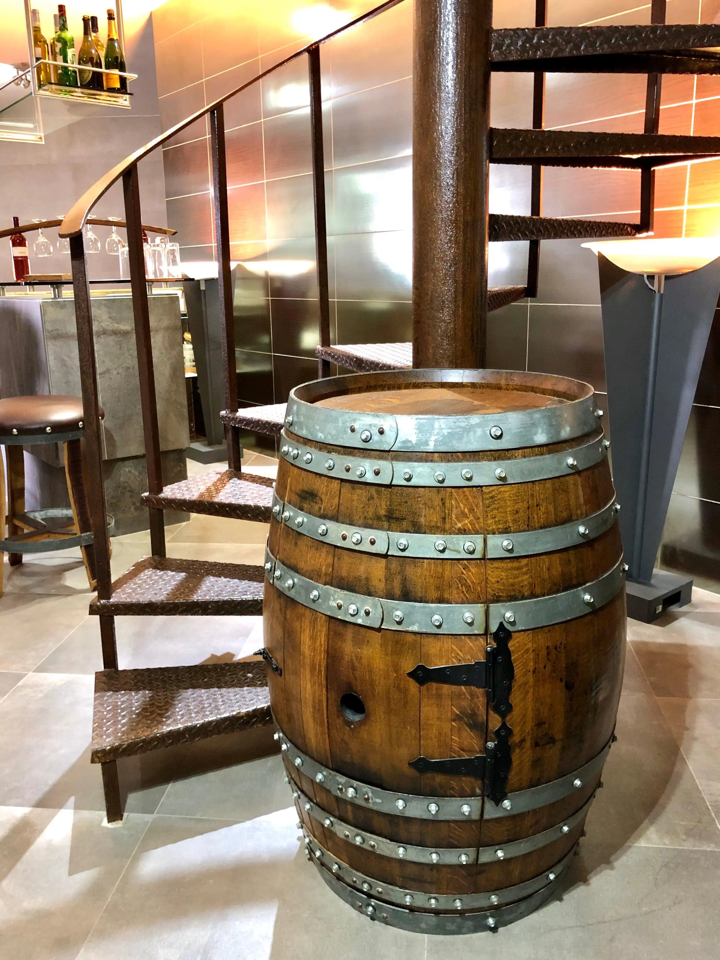Wine Barrel Bar - Cabinet - Oak Wood Wine Barrels