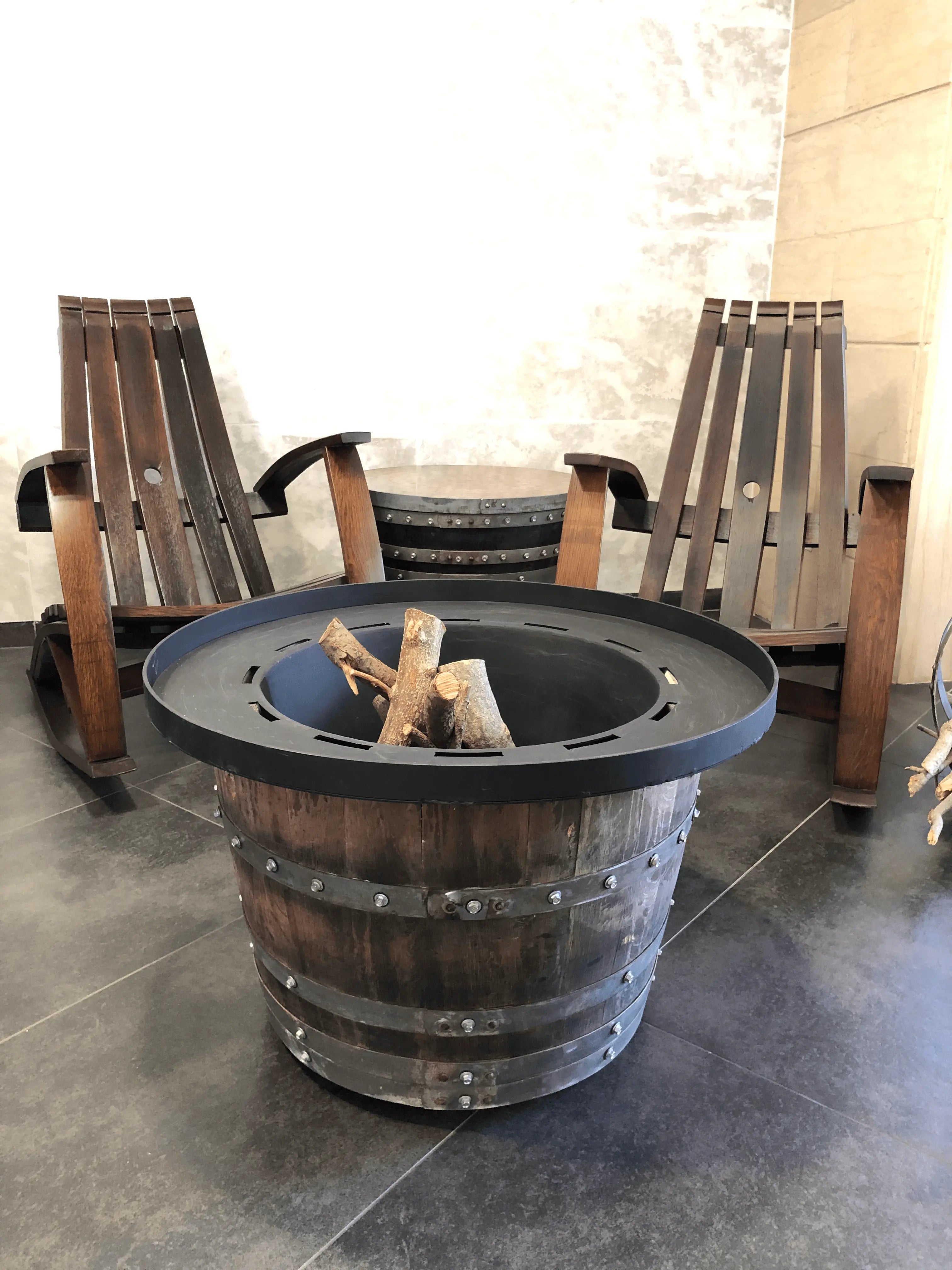 Wine Barrel Fire Pit - Oak Wood Wine Barrels. wine barrel coffee table barrel glass top wine barrel glass top whiskey barrel glass top bourbon barrel glass top barrel coffee table barrel wine rack wine barrel table whiskey barrel whiskey barrel table wine barrel handma